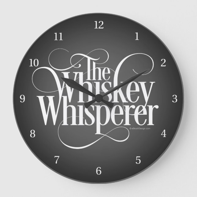 Whiskey Whisperer Large Clock (Front)