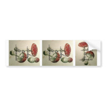 Whiskey & Wilderness Mushroom Flask Sticker Set