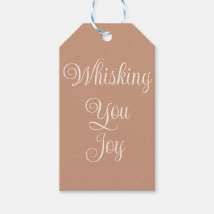 Whisking You Joy Cosy Warm Cinnamon Beige Gift Tags