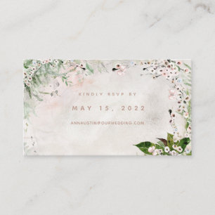 Whisper & Blush Wedding Online RSVP Card