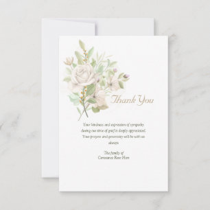 Whisper Floral Thank You Sympathy Card