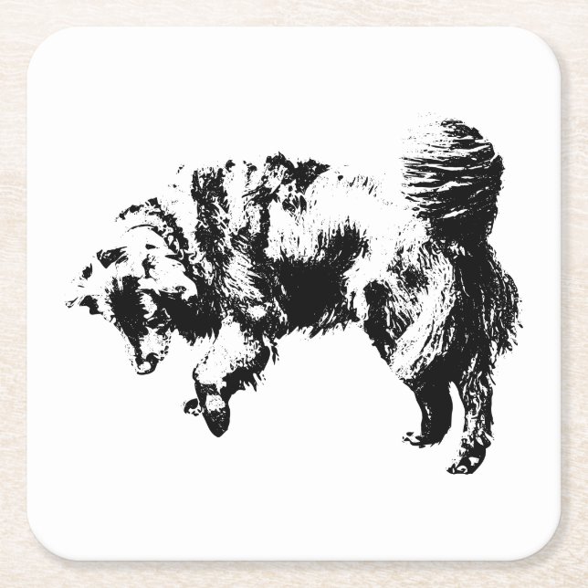 Whisper of Fallen Leaves Square Paper Coaster (Front)