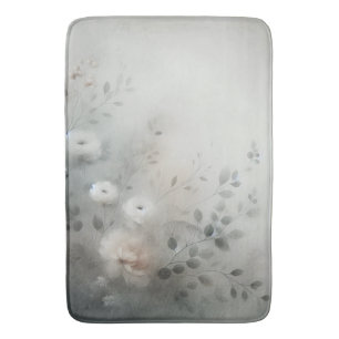 Whisper of Flowers Beautifully Muted in Watercolor Bath Mat