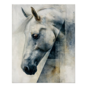 Whisper of Grace – White Horse Art Print