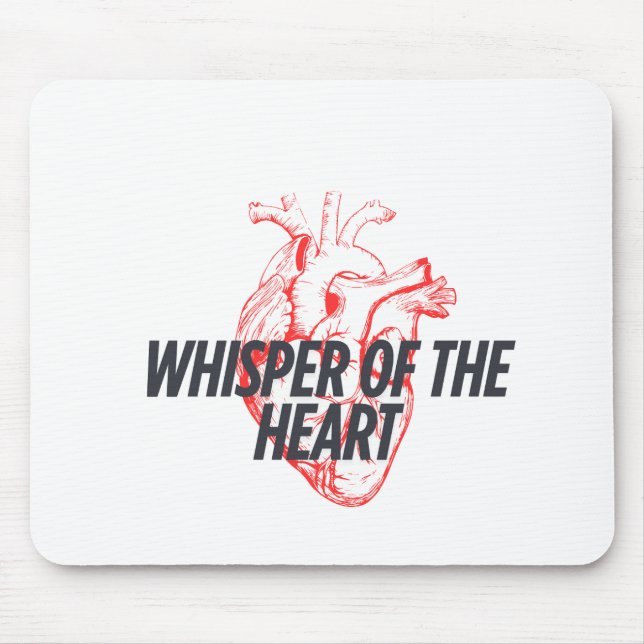 Whisper of the Heart – Elegant Minimalist Mouse Pad (Front)