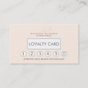 Whisper Pink Elegant Minimalist Loyalty Card