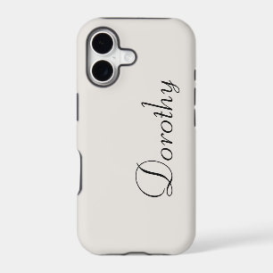 Whisper White Solid Colour Minimalist Name