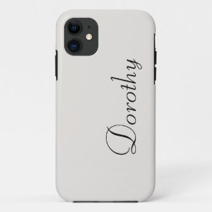 Whisper White Solid Colour   Minimalist Name Case-Mate iPhone Case