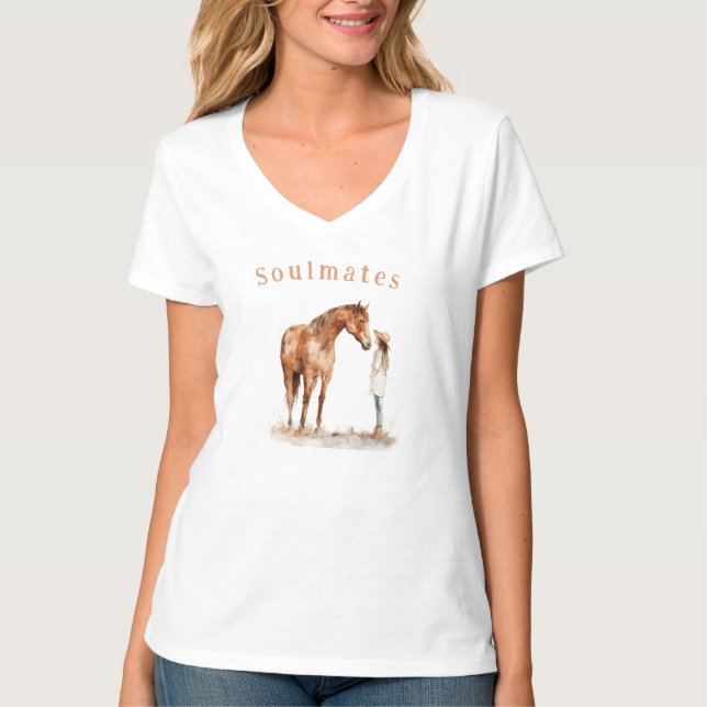 Whispered Bond: Horse and Rider T-Shirt (Front)