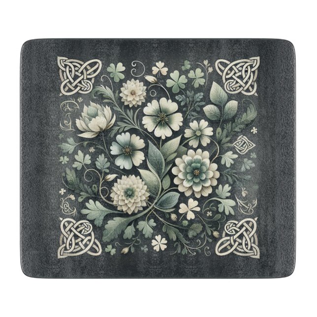 Whispered Clover Knotwork Garden Cutting Board (Front)