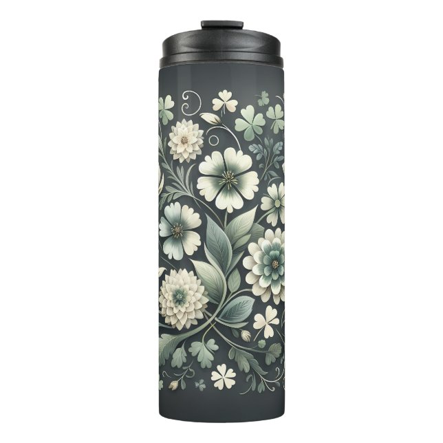 Whispered Clover Knotwork Garden Thermal Tumbler (Front)