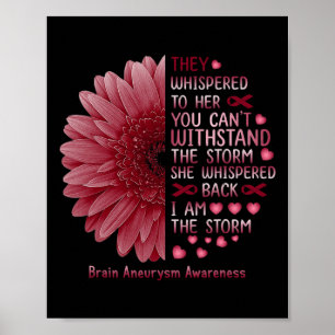 Whispered I'm The Storm Brain Aneurysm Awareness R Poster