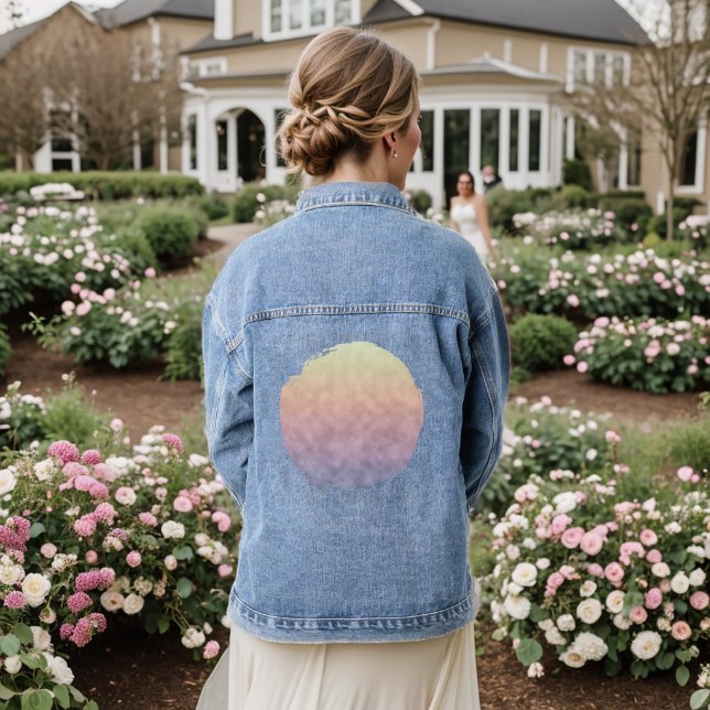 Whispered Pastels Denim Jacket (Wedding Back)