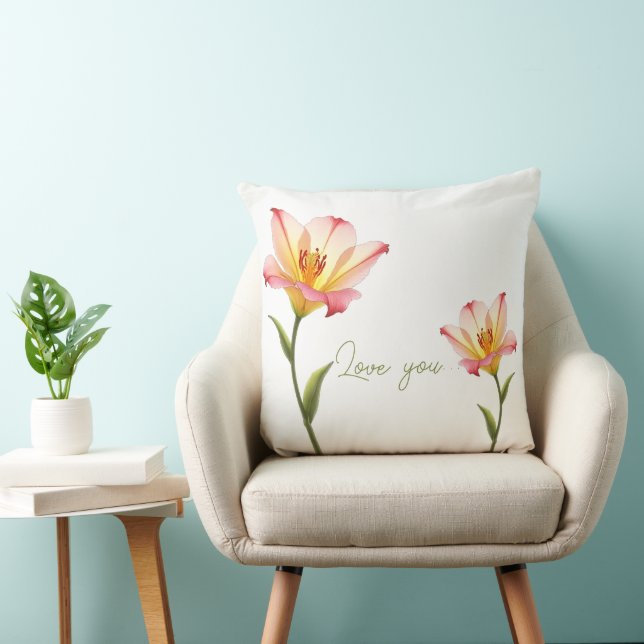 Whispering Affection Lilies Cushion (Chair)