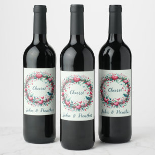 Whispering Bloom Floral Food & Beverage Label Set