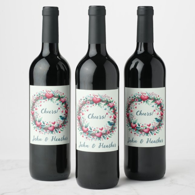 Whispering Bloom Floral Food & Beverage Label Set (Bottles)