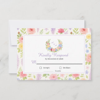 Whispering Blooms RSVP Card