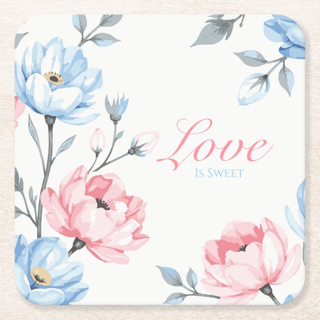Whispering Garden Square Paper Coaster (Front)