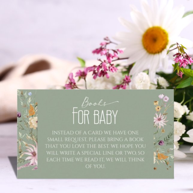 Whispering Leaves Baby Shower Book Card (Creator Uploaded)