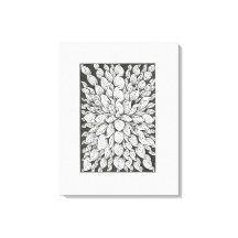 Whispering Leaves: Minimal Black & White Doodle