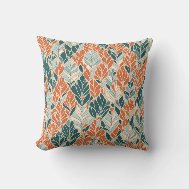Whispering Leaves Throw Pillow (Front)