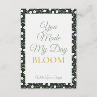Whispering Meadow - Midnight Garden Floral Border Thank You Card