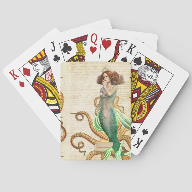 Whispering Mermaid Playing Cards (Back)
