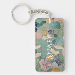Whispering Pastel Gingko Key Ring
