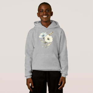 Whispering Petals: Soft Blue & Cream Bloom
