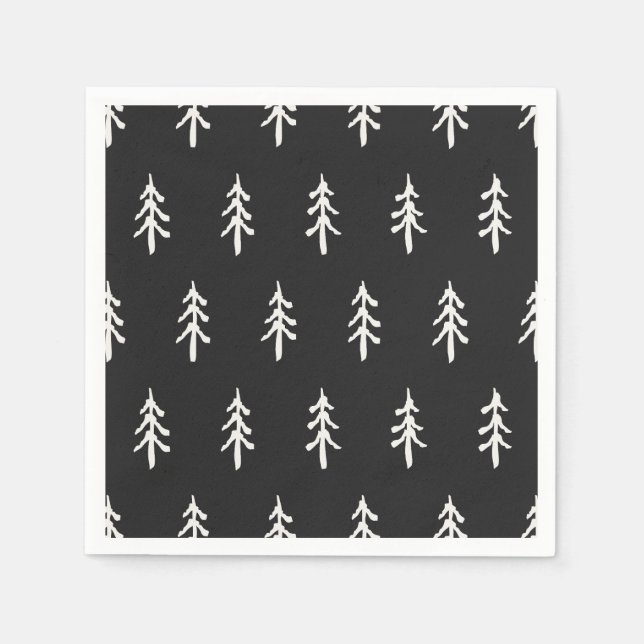 Whispering Pines - Charcoal Napkin (Front)