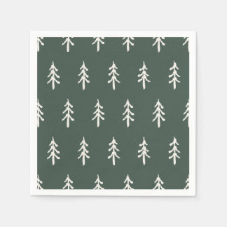 Whispering Pines - Deep Forest Green Napkin
