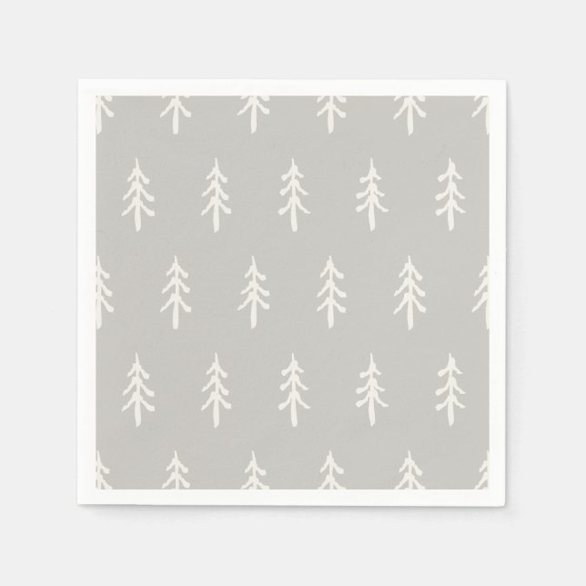 Whispering Pines - Frost Gray Napkin (Front)