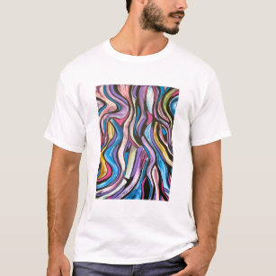 Whispering Tree-Hand Painted Abstract Art T-Shirt