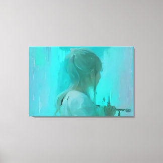 Whispering Turquoise Dreams Canvas Wall Art