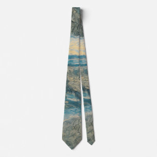 Whispering Waves: A Dance of Ocean and Sky Tie