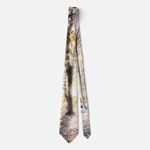 Whispering woodland in autumn fall tie