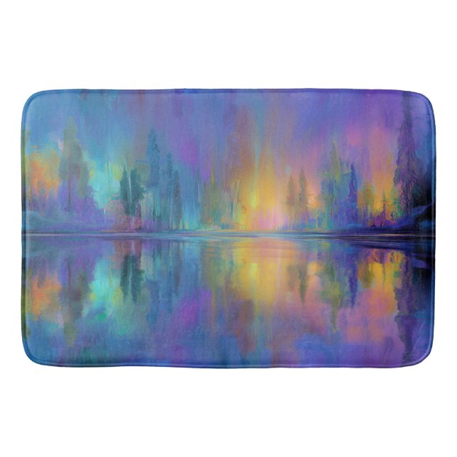 Whispering Woods, Pastel Colours, Bath Mat (Front)