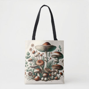Whispering Woods: Seamless Mushroom Pattern Collec Tote Bag