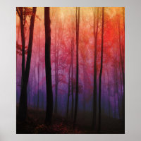 Whispering Woods, Trees Forest Landscape Art
