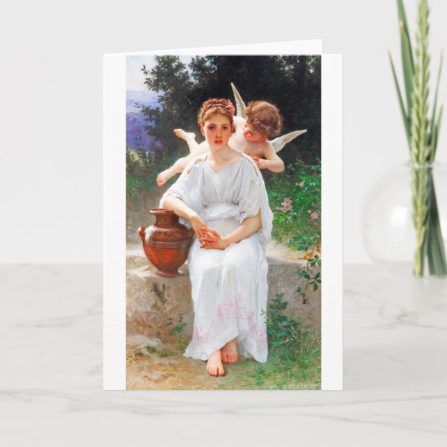Whisperings of Love, Bouguereau Card (Front)