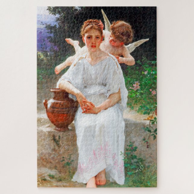 Whisperings of Love, Bouguereau Jigsaw Puzzle (Vertical)