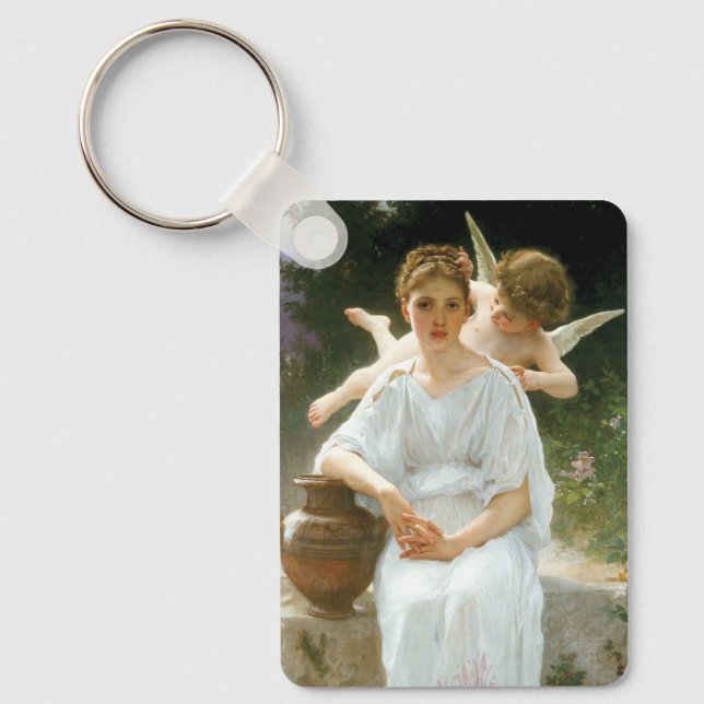 Whisperings of Love, First Reverie by Bouguereau Key Ring (Front)