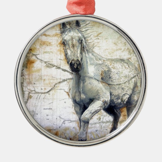 Whispers Across the Steppe Metal Tree Decoration (Front)