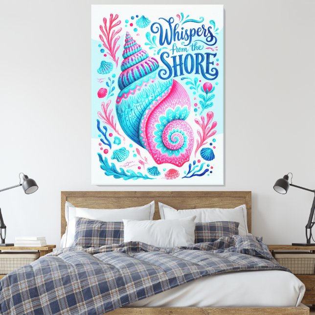 Whispers from the Shore Canvas Print (Insitu(Bedroom))