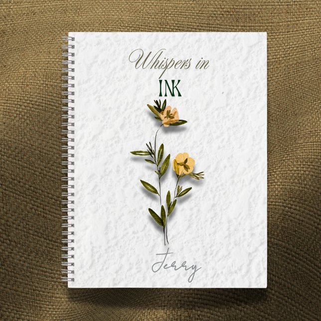 Whispers in Ink: Personalized Pressed Flower Notebook (Creator Uploaded)
