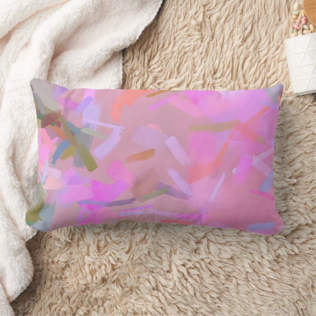 Whispers In Pink Lumbar Cushion (Blanket)