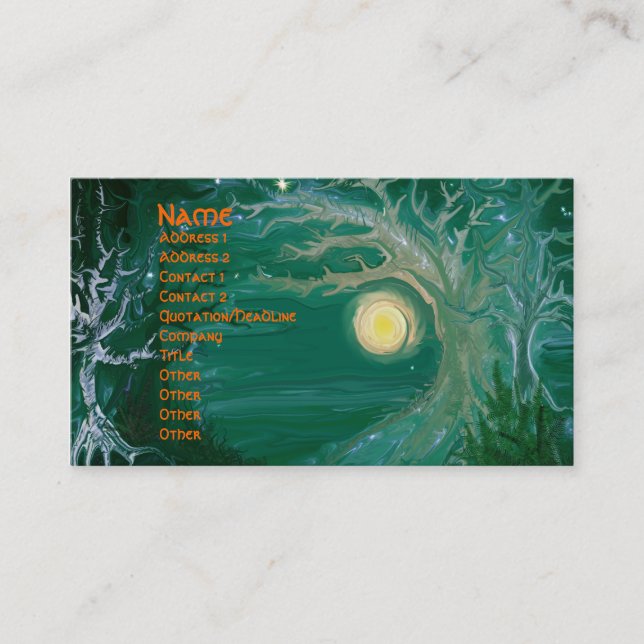 Whispers in the Night business card (Front)
