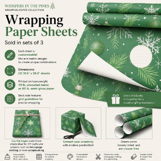 Whispers in the Pines Wrapping Paper Sheet