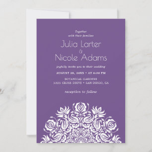 Whispers Lake Swan Lotus Flowers Mandala Wedding Invitation