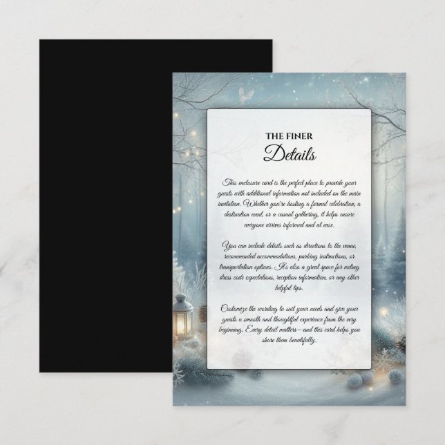 Whispers of a Winter Solstice Enclosure Card (Front/Back)
